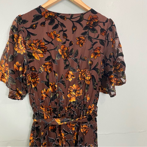 Baltic Born Uma Velvet Maxi Dress Clove & Amber Floral Large - Picture 7 of 7